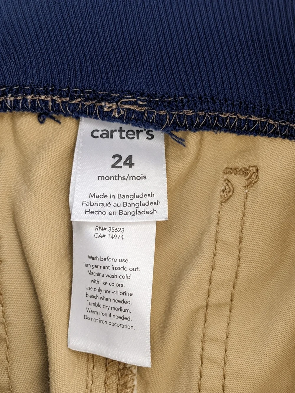 Carter's Toddler Khaki Pants – 24 Months